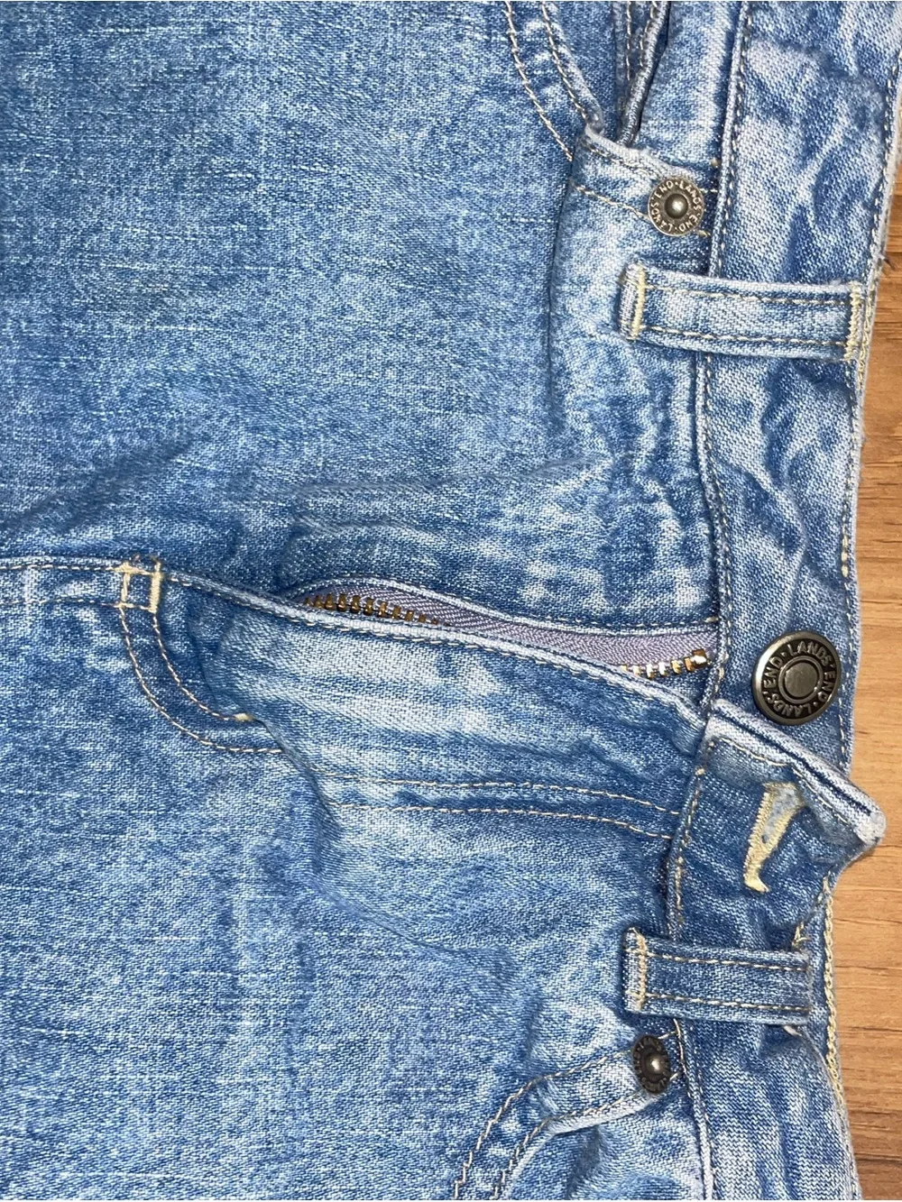 Lands' End Light Blue Denim Skirt